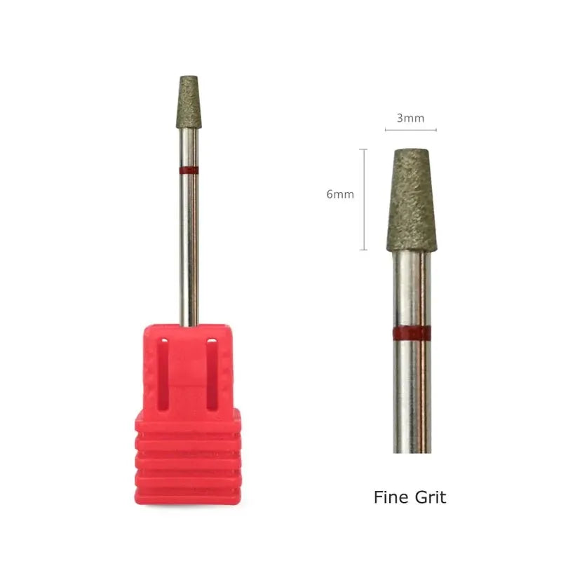 HYTOOS Tapered Nail Drill Bits Diamond Cuticle Clean Burr Russian Mills Electric Manicure Drills Nails Accessories