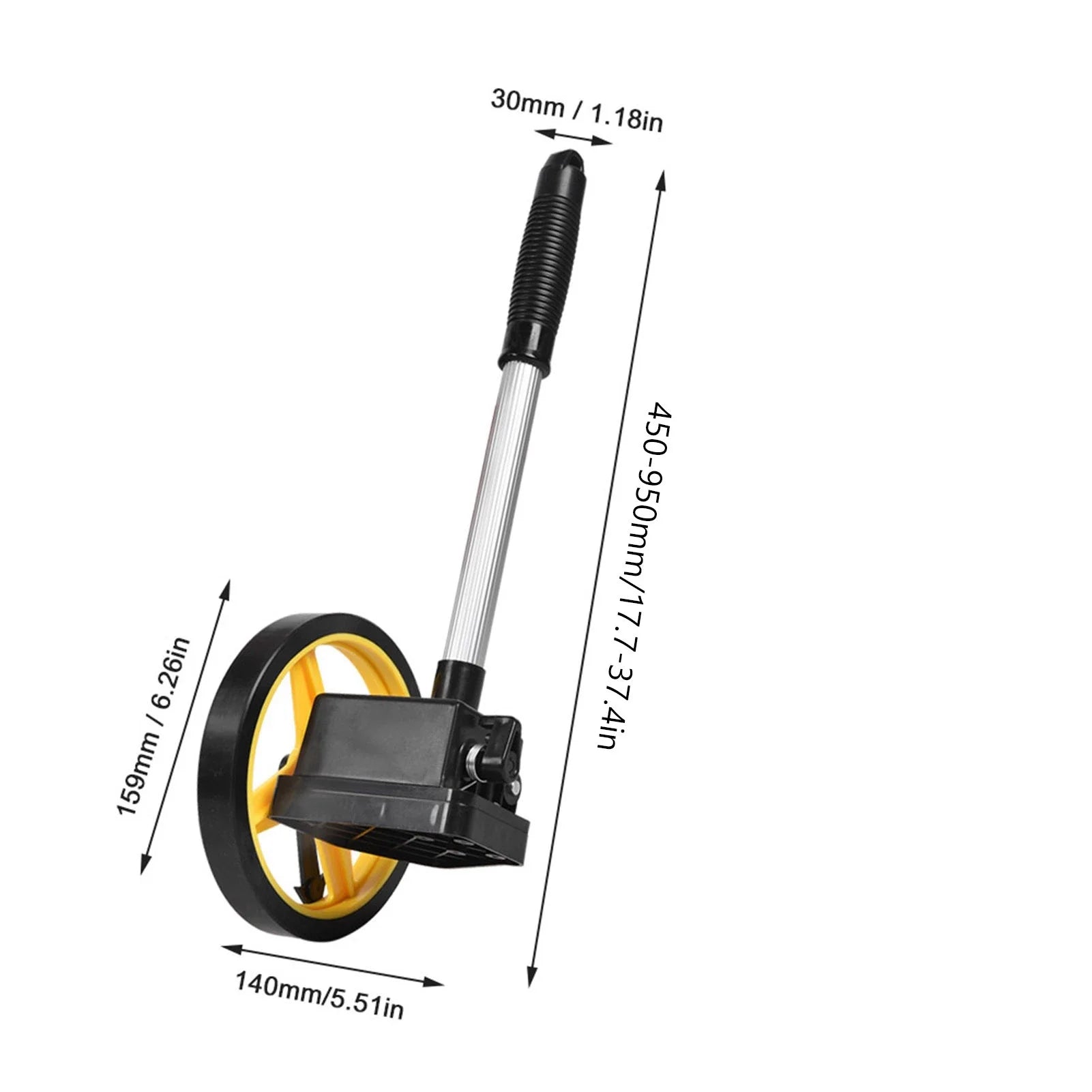 Distance Wheel Portable Measuring Wheel Distance Measuring Roller for Multiple  0~9999.9m Purpose Measuring Wheel Measurer Wheel