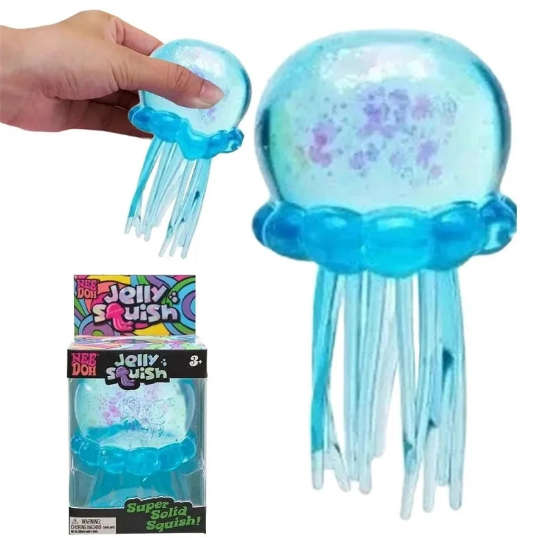 2026 Hot Cute Jellyfish /,Nee Doh Jelly Hops/' Octopus Squishy Squishies Fidget/,. Toy Waterproof Water Play Squeeze Sensory Toy