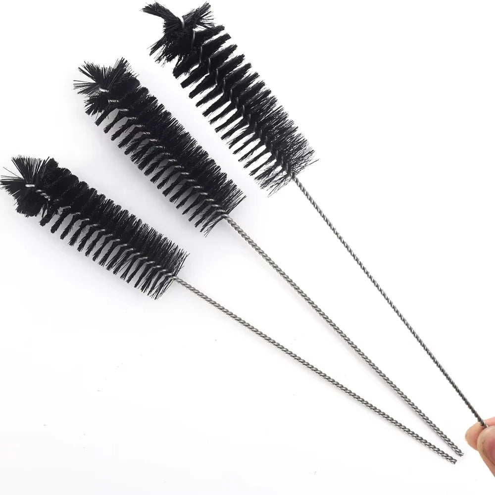 27cm Car Cylinder Cleaning Brush 3cm Diameter Nylon Engine Piston Carbon Deposit Remover Tool for Power Drill Anti Wear Bristles