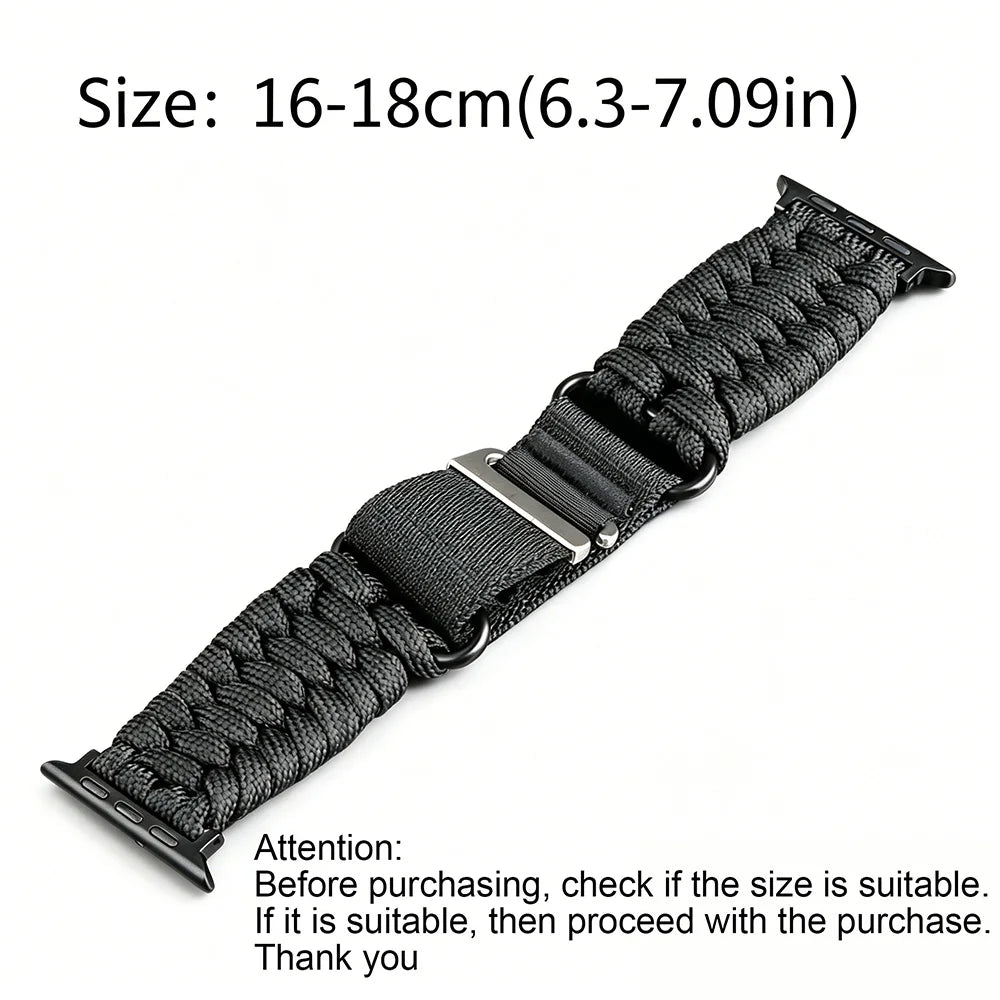 Umbrella Rope Sports Band for Apple Watch 49mm 46mm 45mm 44mm  Men Sports Mountain Strap iWatch Ultra SE 11 10 9 8 7 6 5 4