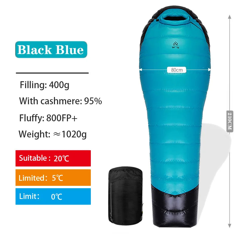 Camping Sleeping Bags 800FP Lightweight Goose Down Sleeping Bag Winter Sleeping Bag Ultralight Hiking Portable Sleeping Bag