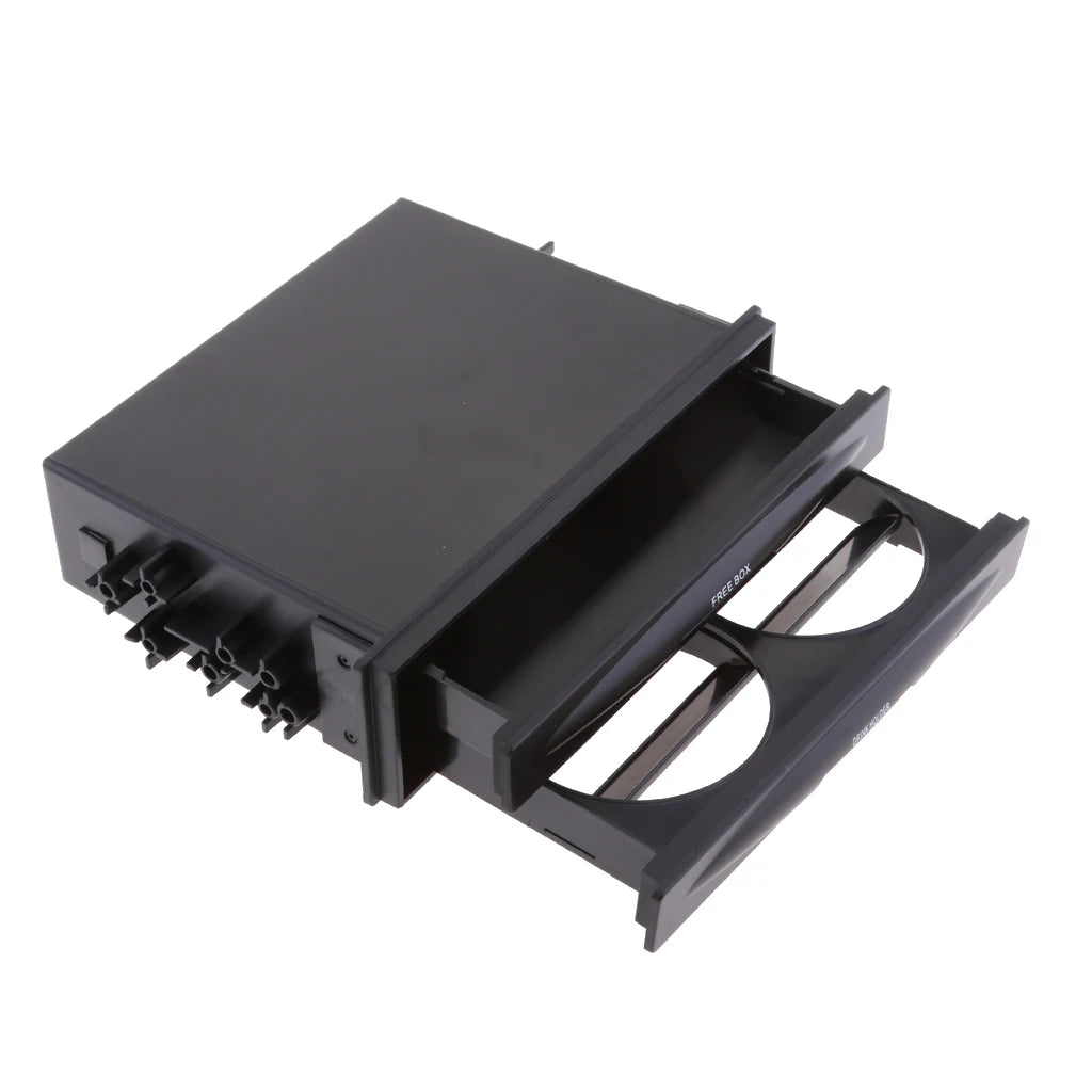 Double/Single Level Universal Car Truck Din Radio Pocket Drink-Cup Holder Storage Box Drink-Cup Holder Durable Accessories
