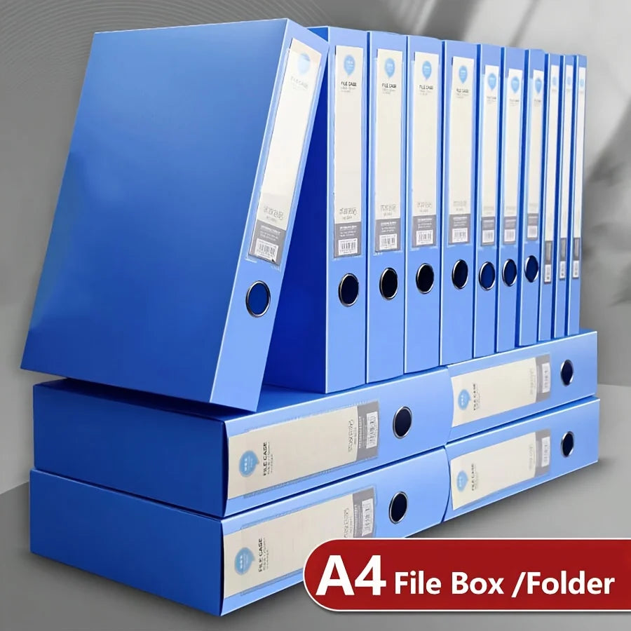 1pcs Foldable A4 File Folders, Large Capacity PP Document Storage Boxes, Suitable for Office, School, Back to School Season