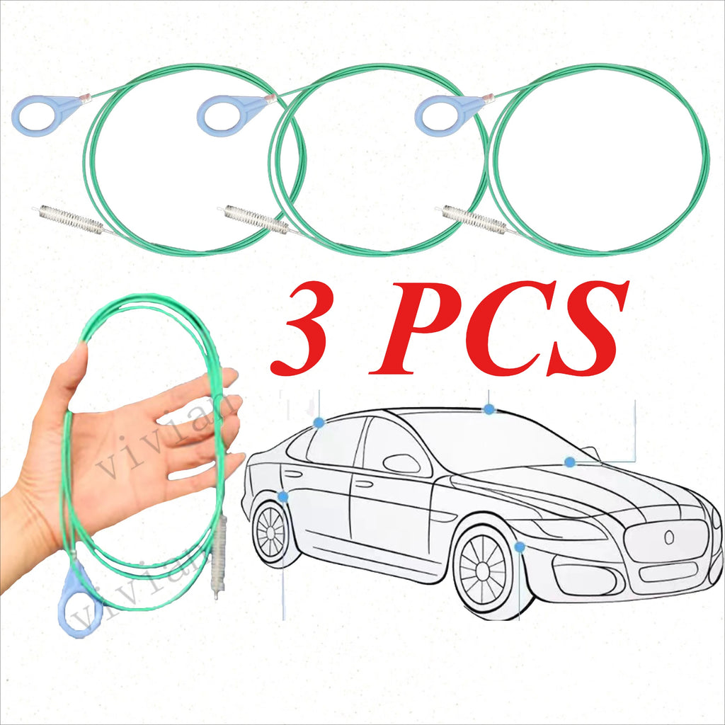 3/5m 1/3Pcs Drain Hole Cleaning Brush Flexible Car Drain Dredge Sunroof Cleaning Scrub Brush Tool Skylight Drain Pipe Brush