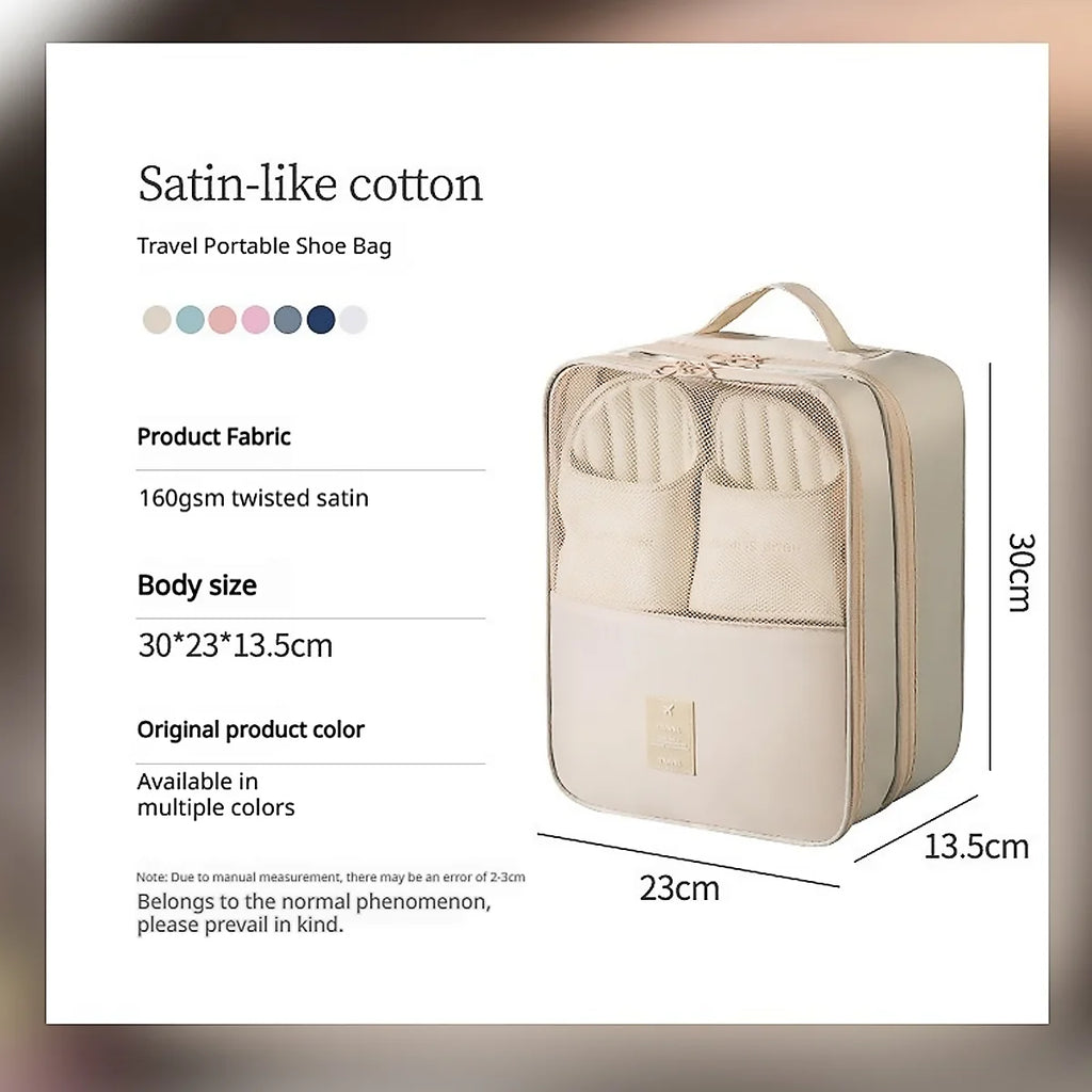 Breathable mesh shoe storage waterproof bag underwear, toiletries large capacity travel luggage multi compartment organizing bag