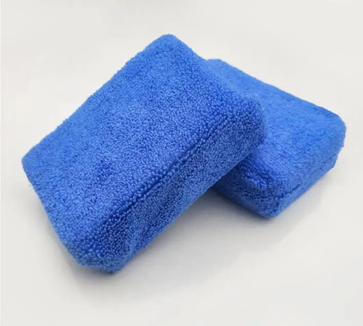 Microfibre Car Wax Applicator Pads Soft Auto Detailing Wax Sponge Rectangle Foam Car Paint Care Pad Polishing Auto Cleaning