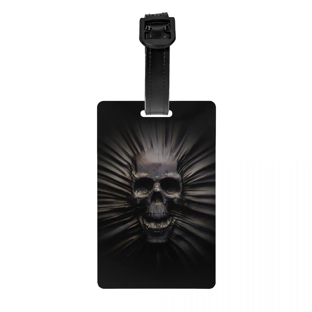 Custom Evil Hands Skull Luggage Tag Privacy Protection Halloween Gothic Skeleton Baggage Tags Travel Bag Labels Suitcase