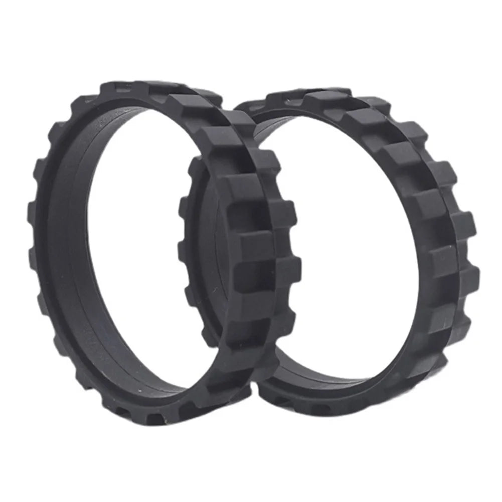4PCS Black Rubber Tires Wheels Replacement For Roborock S5 S50 S51 S55 Robot Vacuum Cleaner Traveling Spare Parts Accessories