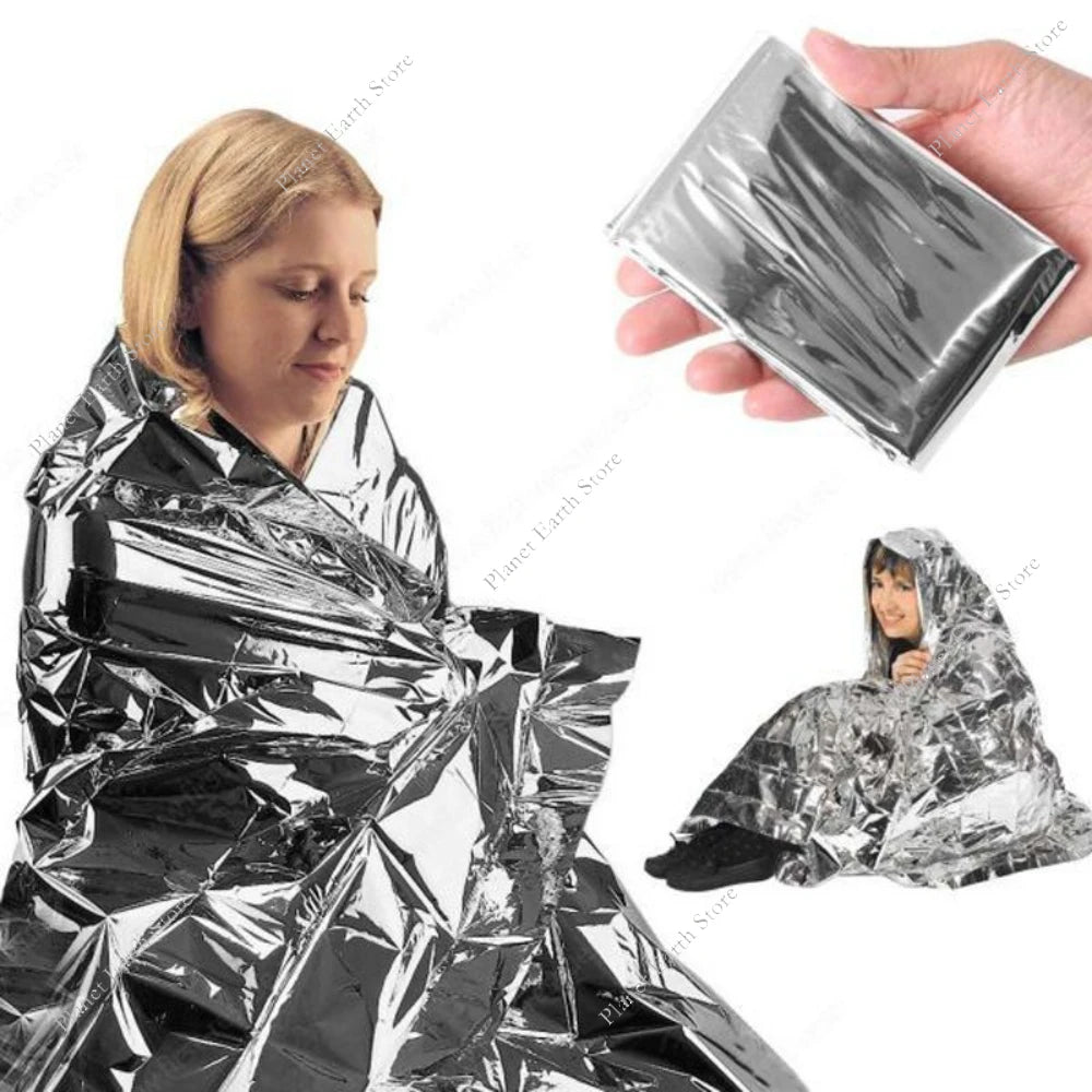5/10/20 Pack Emergency Blanket Thermal Blanket for Camping Waterproof Foil Thermal Blanket Heat Reflective Blanket for Outdoors