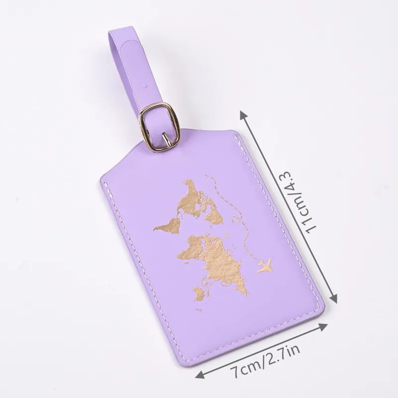 Luggage Tags for Suitcases PU Leather Privacy Protection Bag Tags Travel Accessories Essential