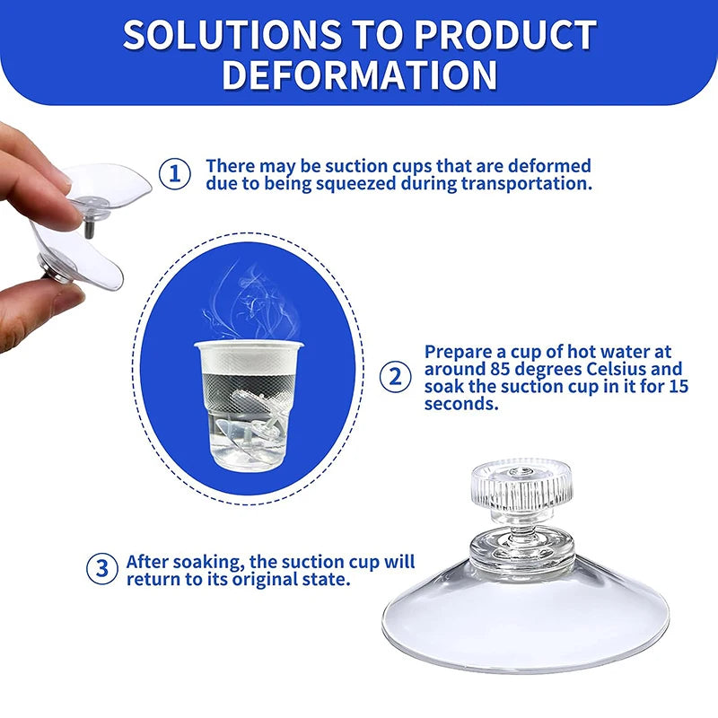 5/10pcs 25/32/53mm Round Strong Transparent Suction Cups with Screw Plastic Suction Pads Adhesive Suction Holder with Screw Nut