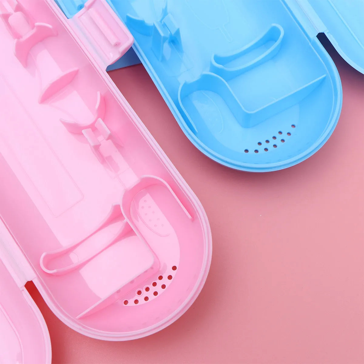 2Pcs Premium Electric Toothbrush Holder Box Compact Travel Case for Electric Toothbrush Head and Handle Eco Friendly PP Material