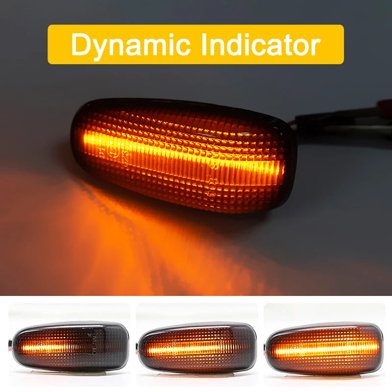 Smoked Lens Waterproof LED Side Fender Marker Lamp Flowing Turn Signal Light For Dodge Sprinter 2003 2004 2005 2006