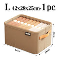 Steel Frame Clothes Storage Box Foldable Fabric Wardrobe Organizer Open Top Drawer Bin for Sweaters Pants Closet Organization