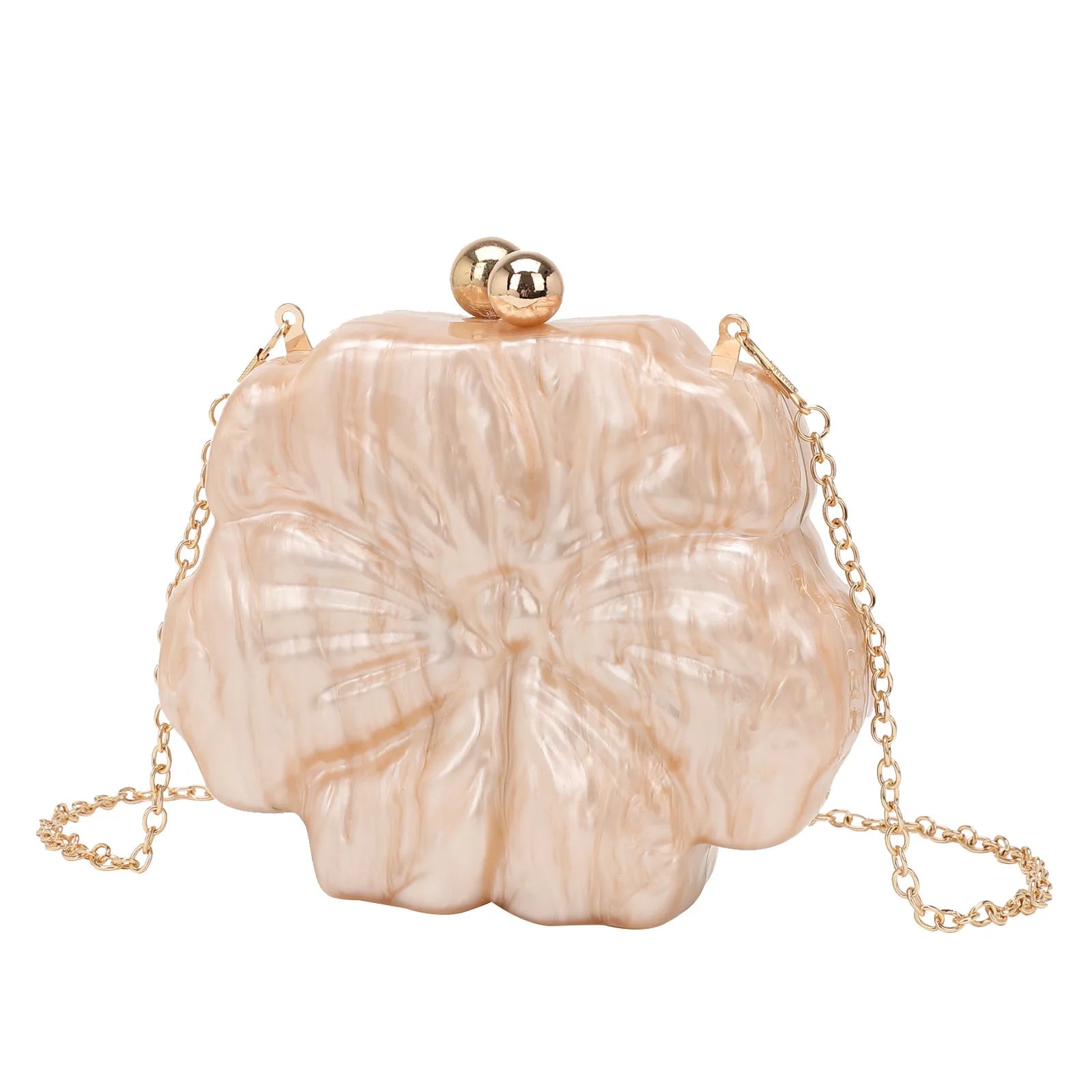Fashion Pink Acrylic Clutch Bag for Women Designer Flower Box Shoulder Crossbody Bags Luxury Evening Party Purses Valentine Day