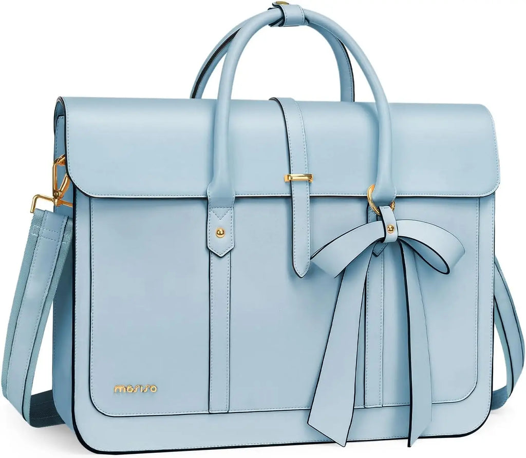 MOSISO Women's Tote Bag for MacBook 13 14 15 16 17.3 inch Notebook PU Leather Laptop Shoulder Bag Backpack Handbag Dual-purpose