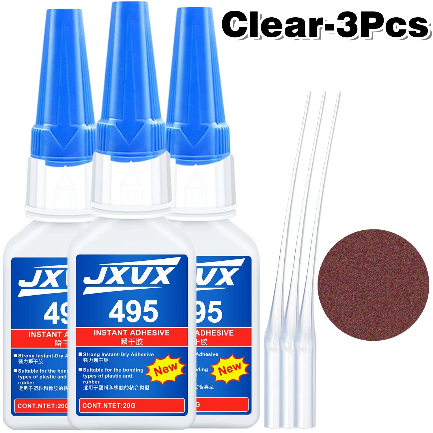 495 Super Strong Shoe Adhesive 20g(0.7oz), Fast-Drying Clear Cyanoacrylate Adhesive DIY Repairing Adhesive Universal Waterproof Shoe Sealers for Sneakers Boot Leather Fast Repair Glue With precision dispenser.