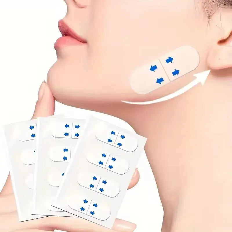 40/120PCS V-Shape Face Wrinkle Sagging Skin Adhesive Tape Lifting Face Stickers Invisible Transparent Thin Face Patche Lift Tool