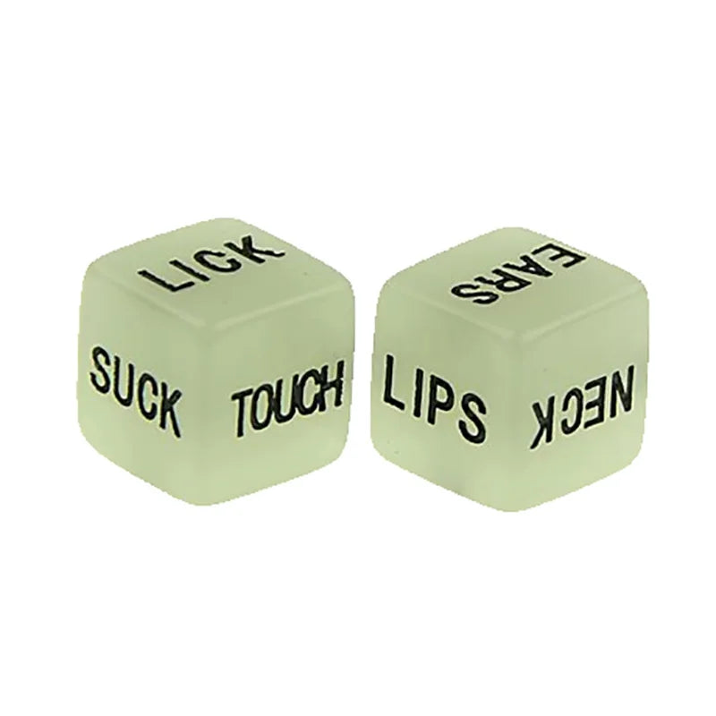 2PCS Sexy Dice Acrylic Fluorescence Dice Entertainment Toy Gambling Dice 6 Sides