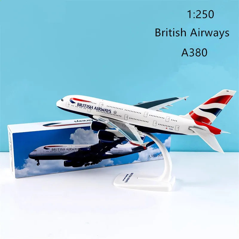1:250 Model Singapore A380/Emirates Wildlife/British /France /Lufthansa Air Airline Aircraft Assembly Plane Airplanes Collection