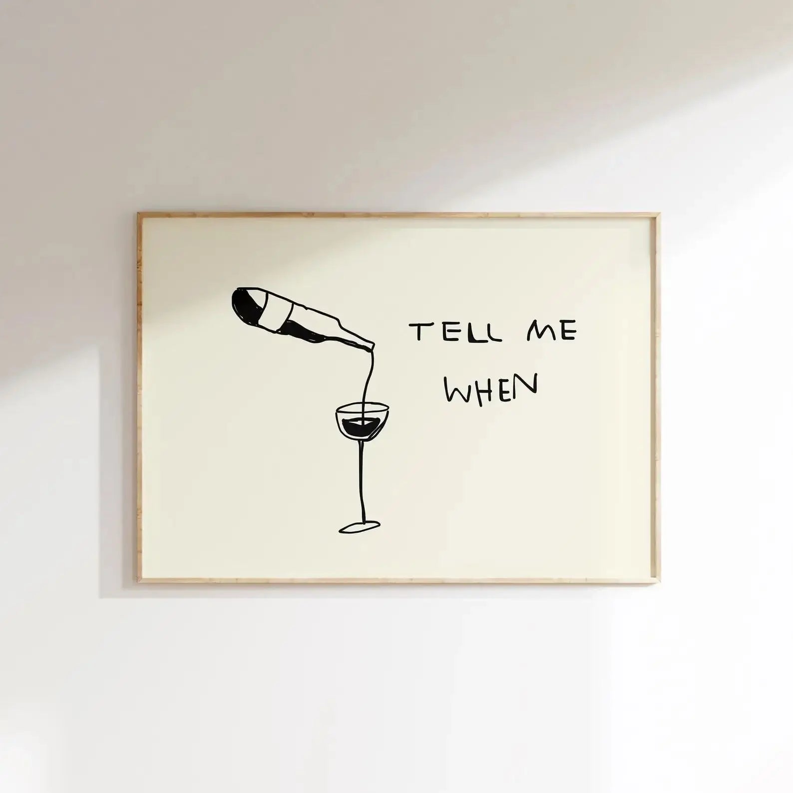 Funny Wine Quote Print: Kitchen Bar Wall Cart Art Digital Horizontal Unframed Wine Cheers Poster Gift Decoration
