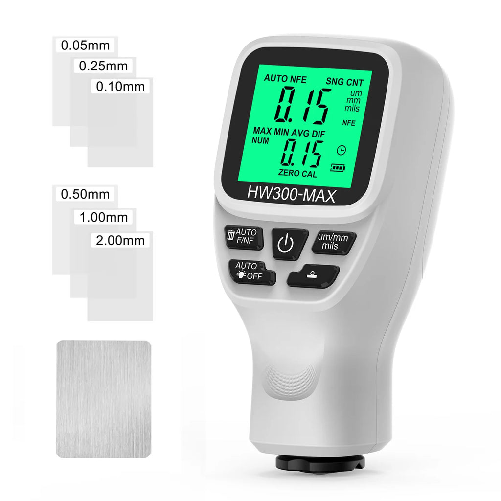 1Set HW300-MAX Coating High Precision Thickness Gauge Large Range Thickness Detection Paint Film Instrument