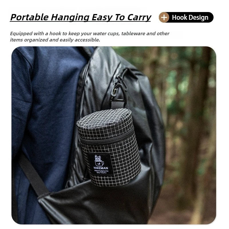 HIKEMAN Camping Cup Storage Bag Dyneema Multifunctional Pouch Waterproof Outdoor Gear Organizer for Travel Hiking Accessories