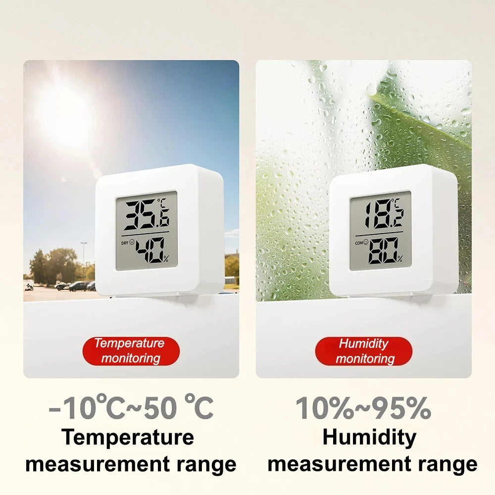 Indoor LCD Digital Thermometer Hygrometer Desk Wall Mount Electronic Temperature Humidity Meter Sensor Weather Station for Home