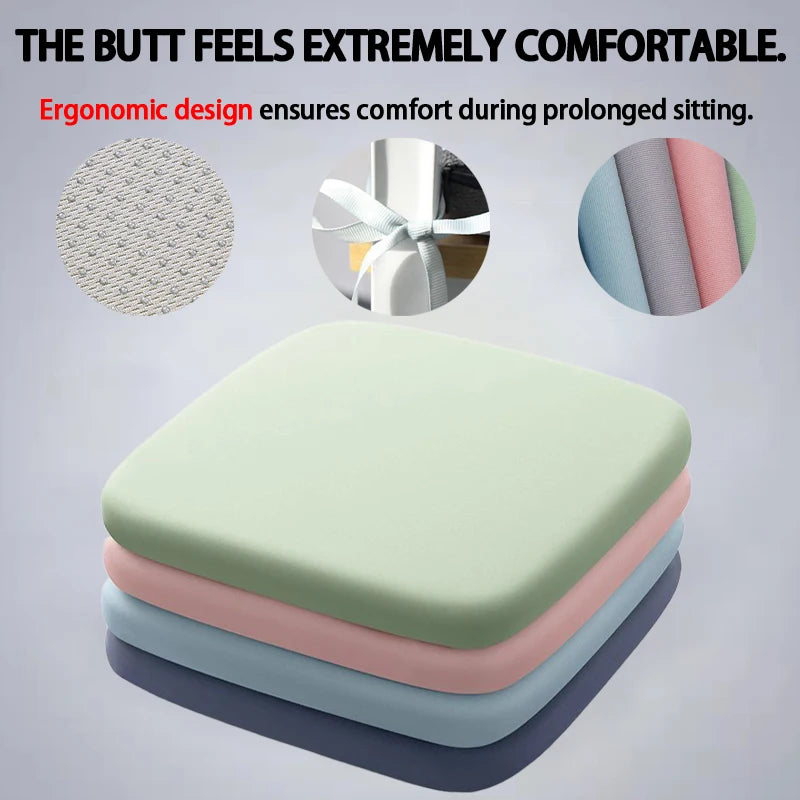 1Pc Thick Seat Cushion Ultra Soft Memory Foam Office Chair Pad Breathable Rebound Waist Support Cushion