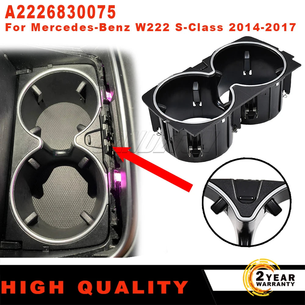 Automotive Center Console Storage Box Drink Cup Holder A2226830075 New For Mercedes-Benz S-Class W222 A217 C217 car accessories