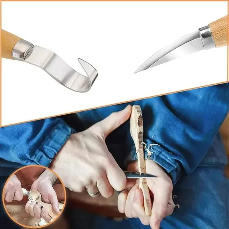 Wood Carving Tools Woodcarving Knife Chisel Woodworking Hand Tool DIY Spoon Carving Knife Woodcarving Tools Carving Knife