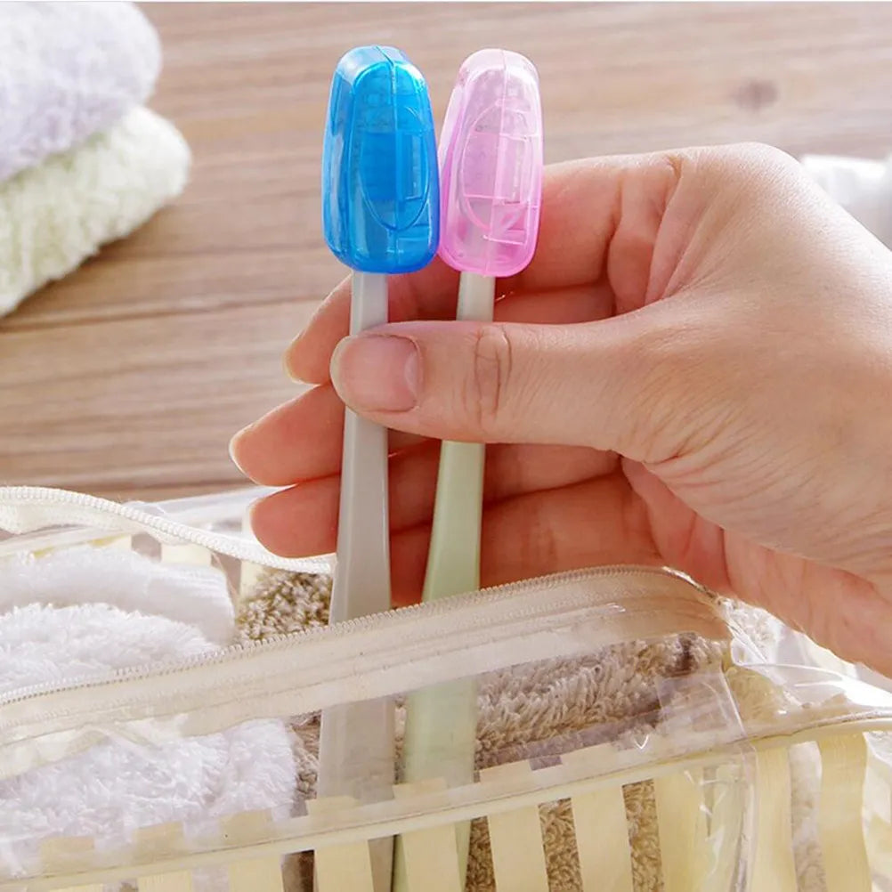 50 Pcs Toothbrush Cap Assortment Portable Cover for Hygiene Protective Travel Adults
