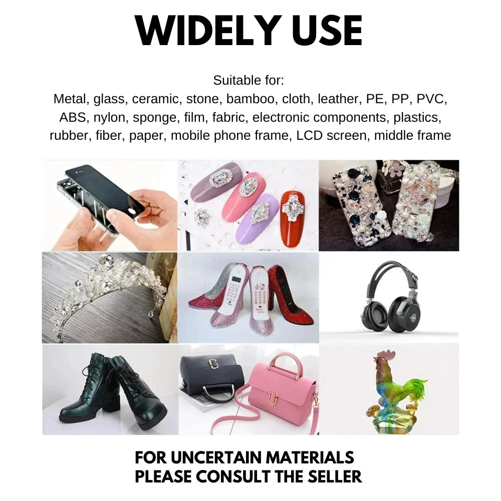 T8000 Precision Glue Jewelry Rhinestone Shoe Phone Repair DIY T7000 Adhesive Crystal Clothes Textiles Logo Patches Leather Bond