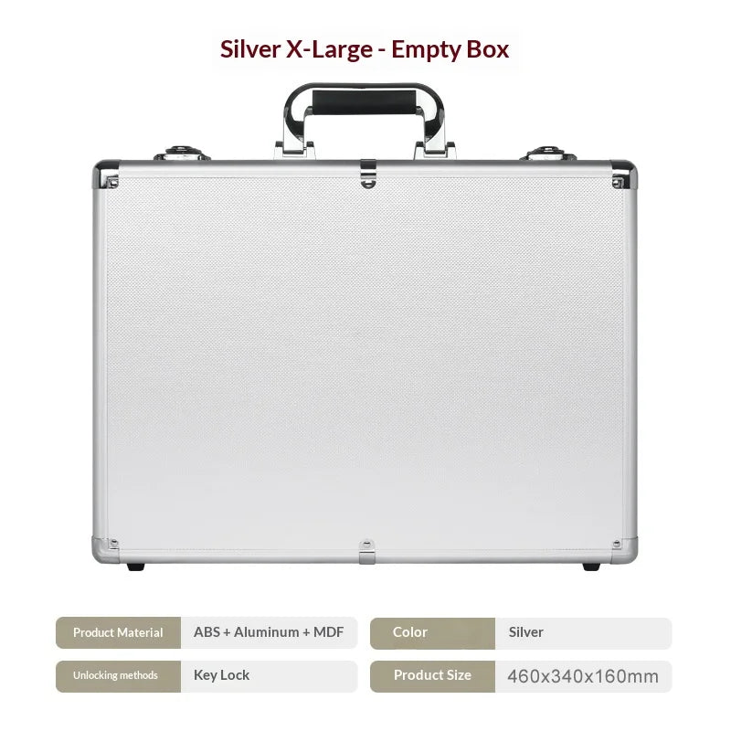 Portable Heavy Duty Lockable Tool Box Storage Organizer Garage Workshop Large Capacity Stackable Carry Handle Case Box Toolbox