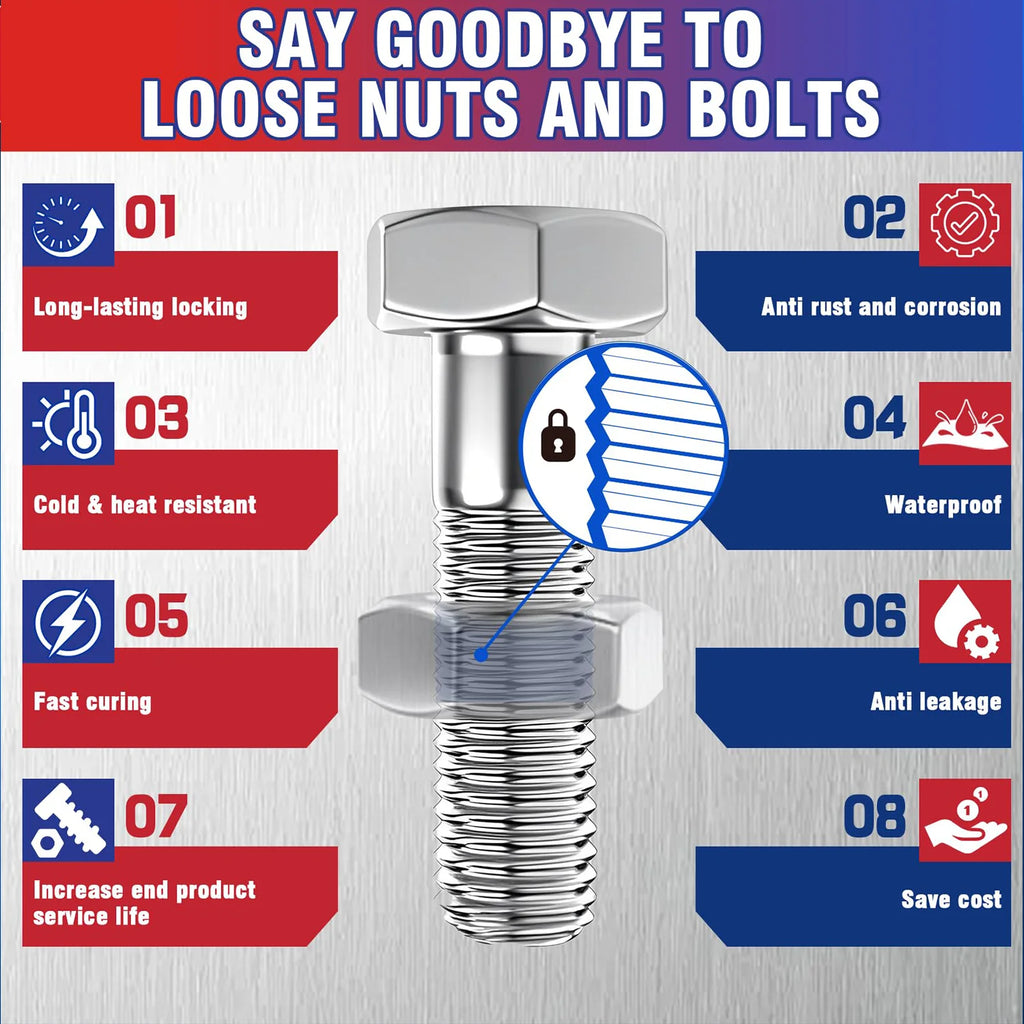 243 50ml Threadlocker Screw Glue Quickly Cured Thread Locking Agent Anaerobic Adhesive Corrosion-Resistant Anti-Loosening Glue
