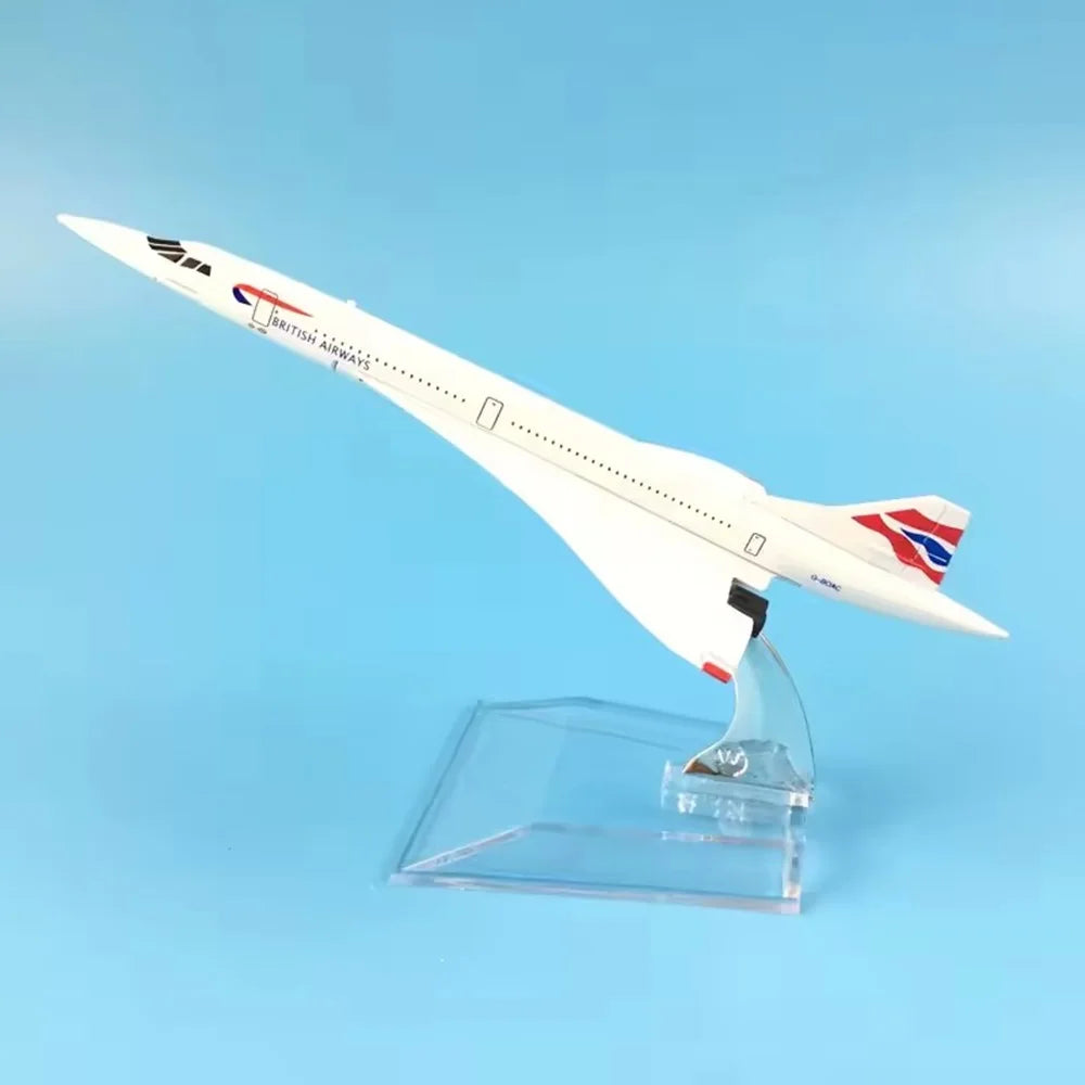 1:400 Scale 16cm Concorde British Airways Model Airliner Alloy Diecast Aviation Plane Model Toys Collection Home Decor Miniature