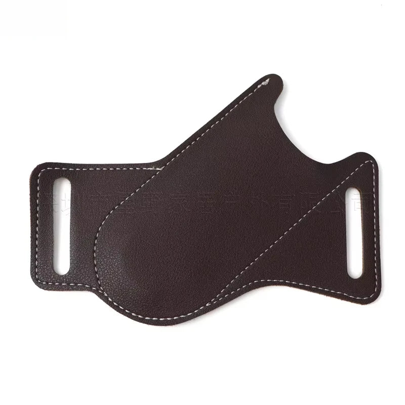 1PC Leather Knives Sheaths EDC Folding Knives Carrier Survival Waist Belt Clip Bag Folding Knife Anti-scratch Leather Cover Pack