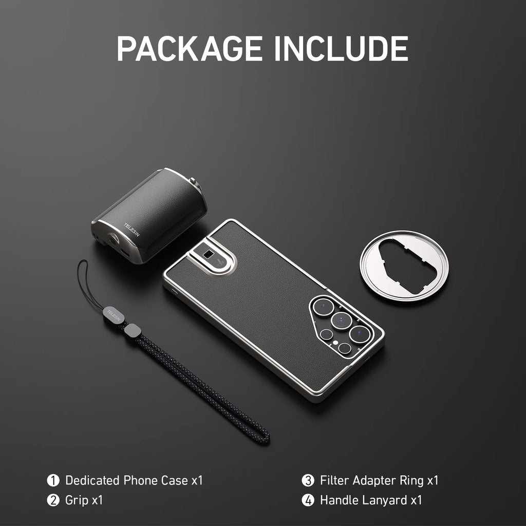 TELESIN Master Shooting Set Phone Camera Hand Grip Phone Holder CPL ND 2-32 Filter Remote Handle For SAMSUNG Galaxy S25 Ultra