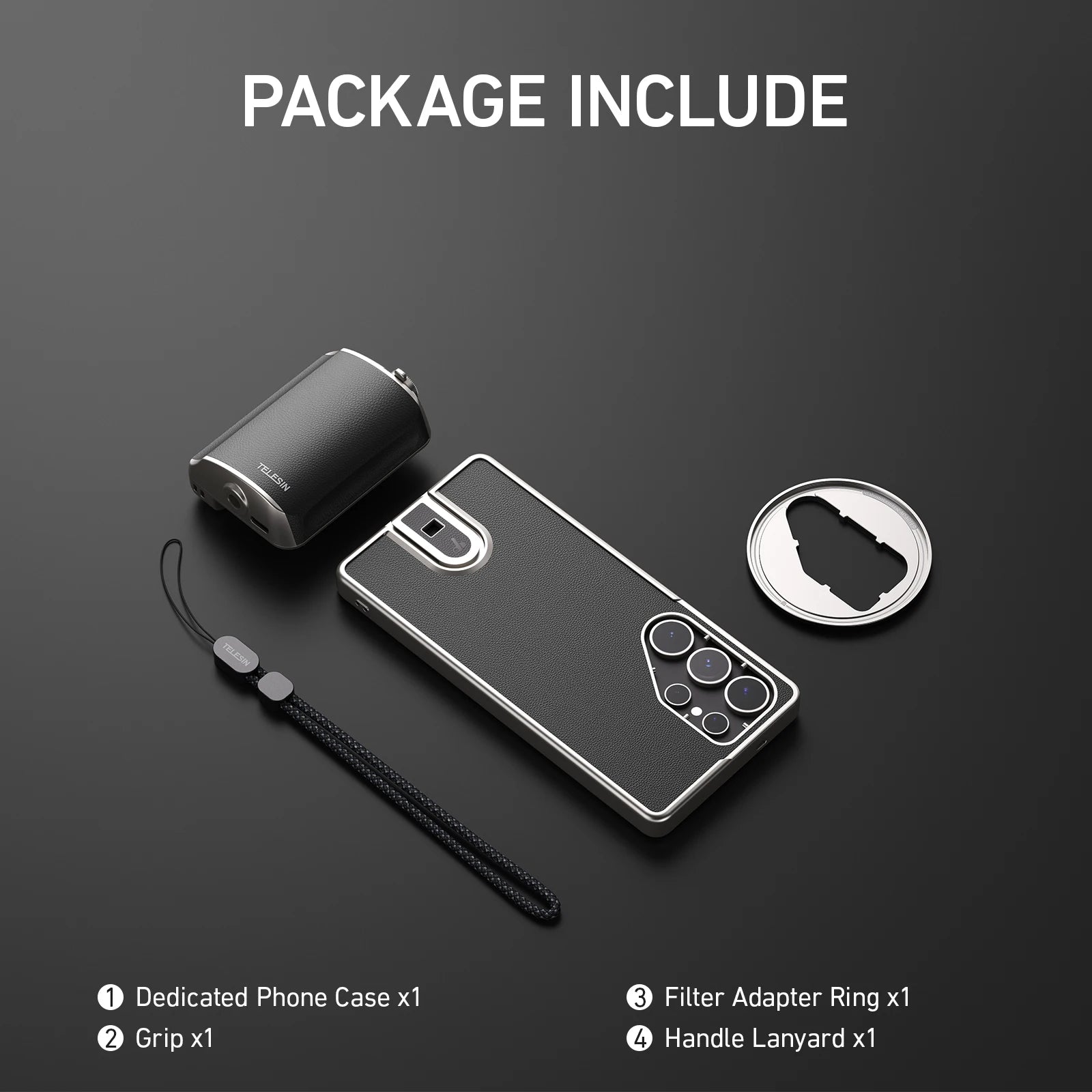 TELESIN Master Shooting Set Phone Camera Hand Grip Phone Holder CPL ND 2-32 Filter Remote Handle For SAMSUNG Galaxy S25 Ultra