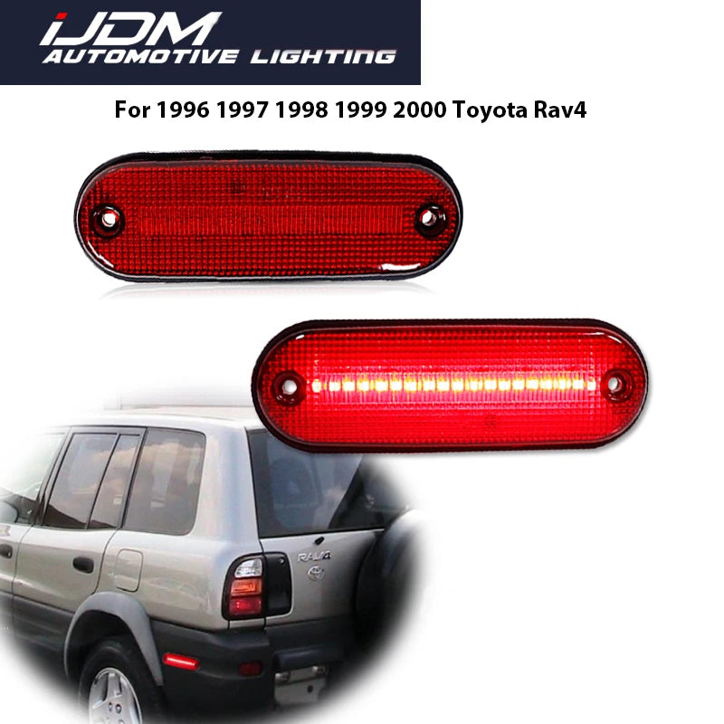 For Toyota Rav4 1996 1997 1998 1999 2000 Car Red LED Rear Bumper Side Marker Parking Lights Driving Lights Fender Flare Lights