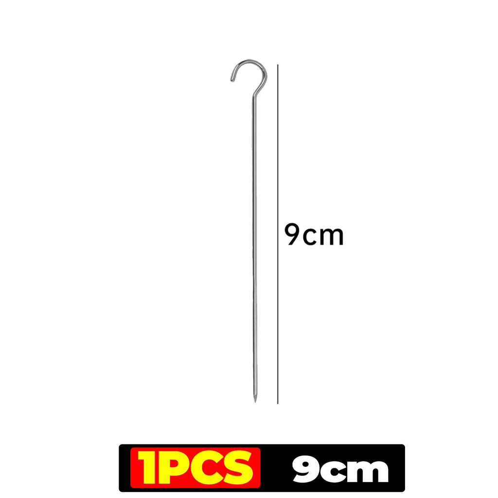 Stainless Steel Skewers Stand Air Fryer Barbecue Stick Kitchen BBQ Skewer Grill with Needle Multifunction Oven Dehydration Rack