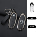 3 Buttons Zinc Alloy + Leather Car Key Case Cover Shell Skin Holder For 2024 Dongfeng NAMMI 01 new Energy Remote Key Protection