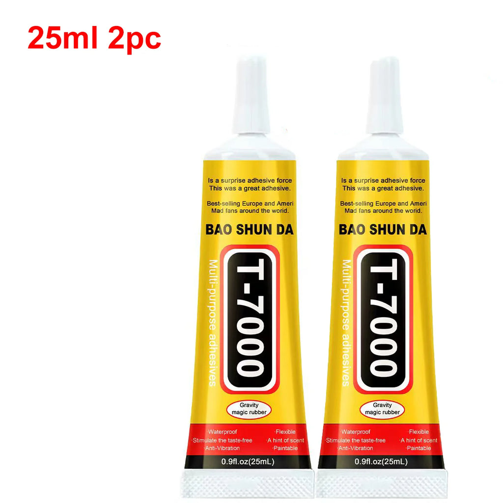 T7000 Electronic Component Repair Glue High-Strength Black Cellphone Tablet DIY Adhesive, T-7000 Super Strong Liquid Adhesive