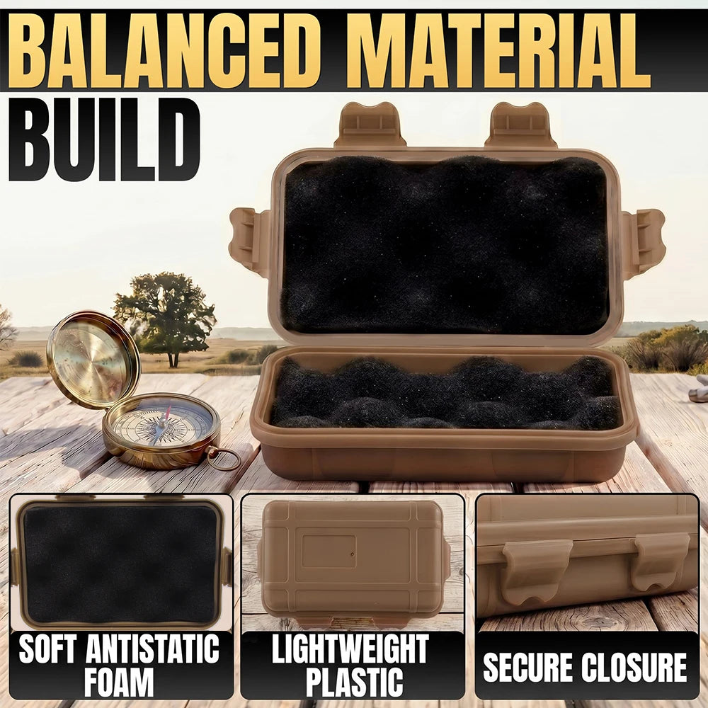 15x10x5CM Compact Hard Shell Case with Foam Padding Portable EDC Utility Box for Tactical Gear, Outdoor Gadgets & Fishing Tackle