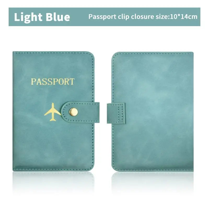 Cute PU Leather Passport Wallet Waterproof Multi Card Holder Travel Document Organizer for Men Women