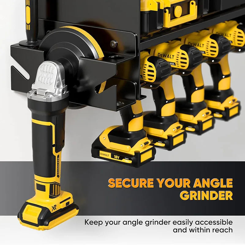 Power Tool Rack Wall-mounted Multifunctional Tool Shelf Heavy Garage Tools Storage Frame Screwdriver Angle Grinder Orage Stand
