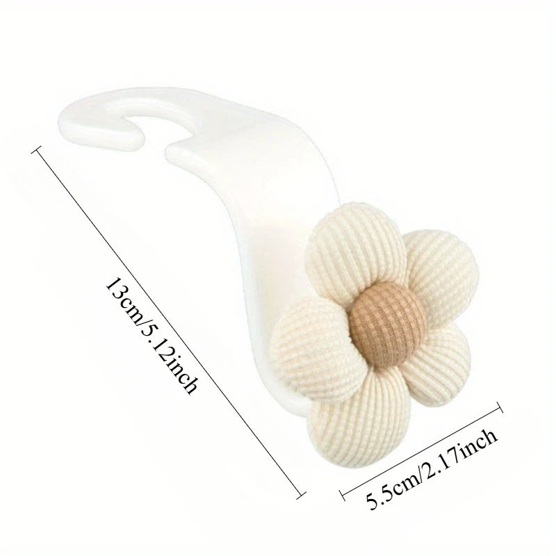 Lovely Multi-functional Flower Car Seat Back Hook,Temperament Flower Seat Back To Store Car Supplies