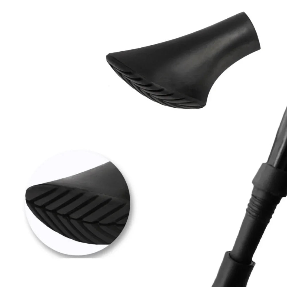 1/6PCS Trekking Poles Cane Tip Protector TPR Rubber Pad Buffer Replacement Tip Hiking Mountaineering Non-Slip Rubber Sleeve