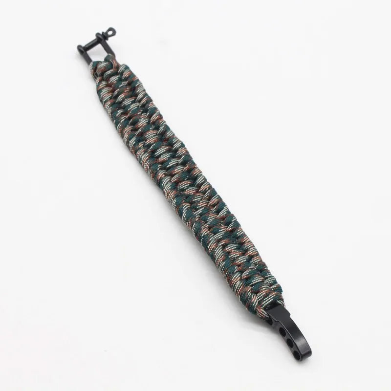 Paracord Bracelet Zinc Alloy Emergency Seven-Core Survival Camping Outdoor U-Shaped Adjustable Buckle Handmade Woven Bracelet